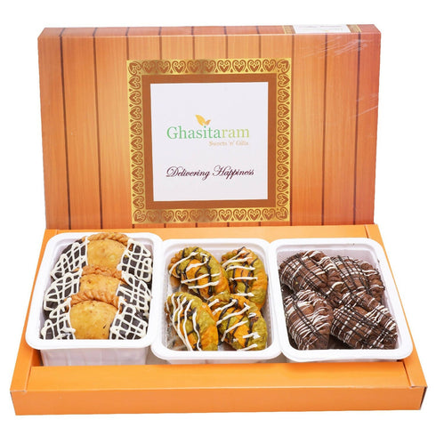 Ghasitaram Assorted Box of Chocolate Gujiyas |Chocolate, Choco dipped, Designer